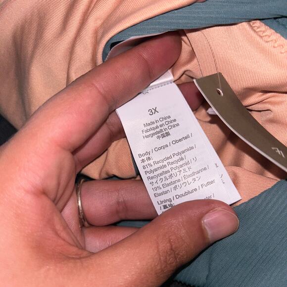 New J. Crew Teal Ribbed High Rise Cheeky Bikini Swim Bathing Suit Bottom Size 3X - Picture 8 of 9